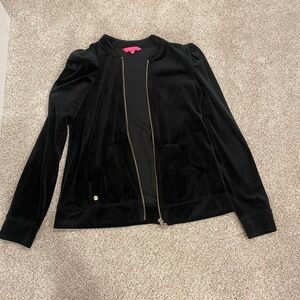 Lily Pulitzer Velvet Full Zip Jacket